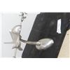 Image 7 : Vintage Chrome Airplane Display on Stand, 10" x 11" x 13"