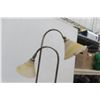 Image 6 : Chrome Ashtray Floor Stand with Tulip-Style Lighting