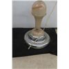 Image 8 : Chrome Ashtray Floor Stand with Tulip-Style Lighting