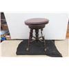 Antique Piano Stool with Ball-And-Claw Feet