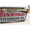 Image 3 : Molson "Jack Hammer" Beer Light-Up Sign, 14" x 26"