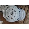 Image 2 : Set of 4 15" 5-Hole Trailer Rims — Appear New