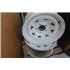 Image 3 : Set of 4 15" 5-Hole Trailer Rims — Appear New