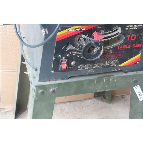Menards 10  Table Saw
