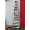 2 x Aluminum Ladders, 10' and 12'; Brace Damaged; One Leg Bottom Bent