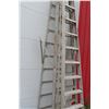 Image 4 : 2 x Aluminum Ladders, 10' and 12'; Brace Damaged; One Leg Bottom Bent