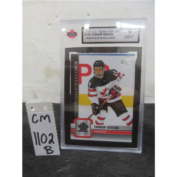 Graded Connor Bedard Team Canada Card