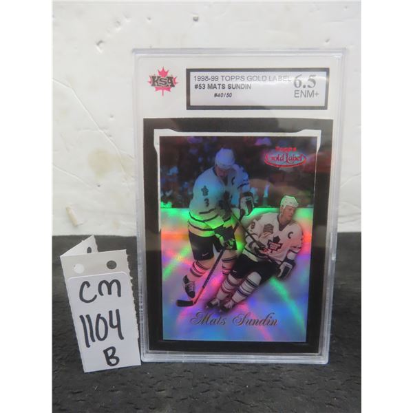 Graded Mats Sundin Limited Numbered #40/50 Card