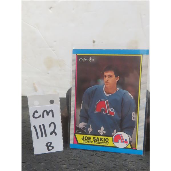 Joe Sakic Rookie Quebec Nordiques Card