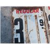 Image 3 : Three Vintage Metal Gas Price Signs (Gas Station, "Gallon Era") — Largest 48" X 30"