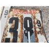 Image 9 : Three Vintage Metal Gas Price Signs (Gas Station, "Gallon Era") — Largest 48" X 30"