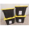 Four Totes with Lids, 102 L