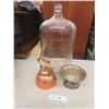 Image 10 : Copper Kettle; Silver-Plated Two-Handle Bowl; and Glass Carboy