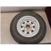 Image 9 : Trailer Tire with Rim, ST175/80D13