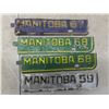 Image 4 : Collection: 9 Fantasy Plates, 12 Vintage Manitoba License Plate Year Tabs, and a 1973 Dodge Colt
