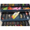 Image 3 : Fishing Tackle Box with Lures, Reel, and Hooks, and More