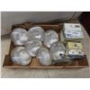 Box of 10 Airplane Lights: 32V (7 — New and Used); 28V (New); 13V (Used)