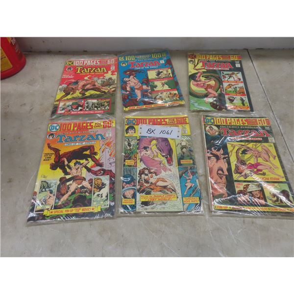 Six DC Comics Including Tarzan Special (60¢ Cover Price)