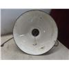 Image 2 : Industrial Pendant Light with Enamel Shade, 18" Diameter — Bulbs Broken Inside