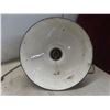 Image 4 : Industrial Pendant Light with Enamel Shade, 18" Diameter — Bulbs Broken Inside