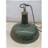 Image 6 : Industrial Pendant Light with Enamel Shade, 18" Diameter — Bulbs Broken Inside