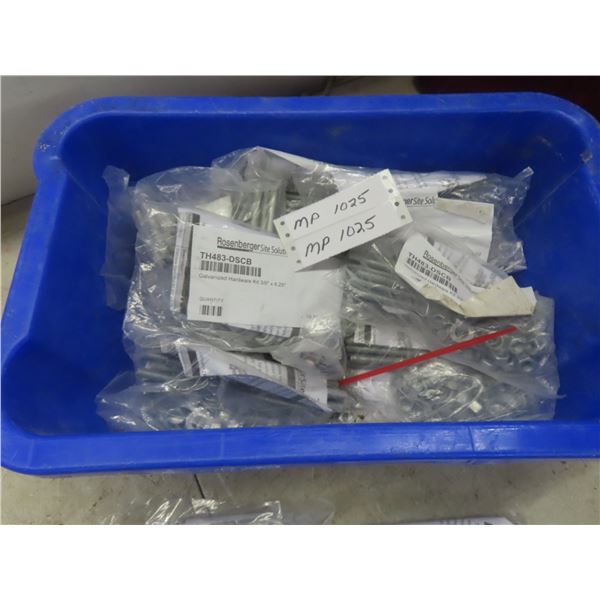 Box of New Rods, Bolts, Washers, and Nuts, 3/8" X 6 1/4"