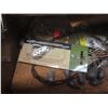 Image 5 : Metal Tackle Box with Assorted Fishing Tackle—Lures, Weights, Line, Hooks, and More.