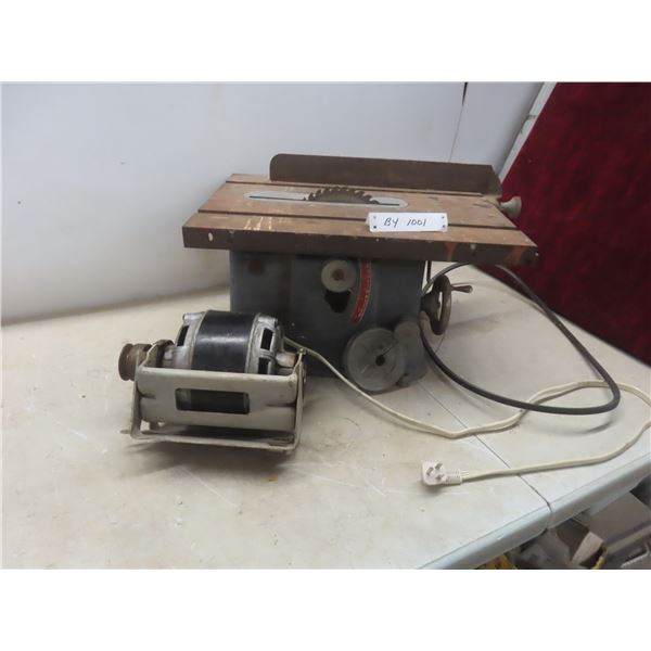 Vintage Craftsman Table Saw with Separate Electric Motor
