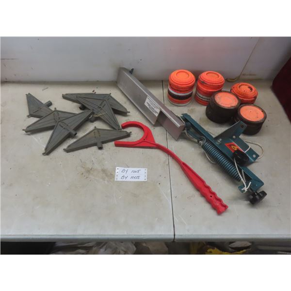 Skeet Shooter and Clay Pigeons