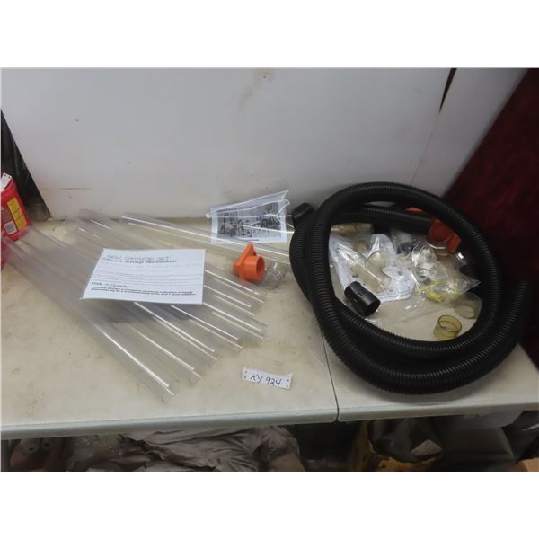 New Shop Sawdust Collection Network—Tubing, Hose, and Fittings—Connects up to Three Woodworking