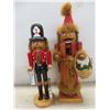 Image 5 : Four Vintage Nutcrackers—Fireman, Fisherman, Paddler, and Wood Gatherer; Tallest Approx. 16".