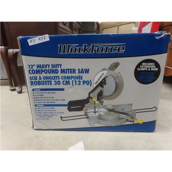 New Workforce 12  Compound Mitre Saw.