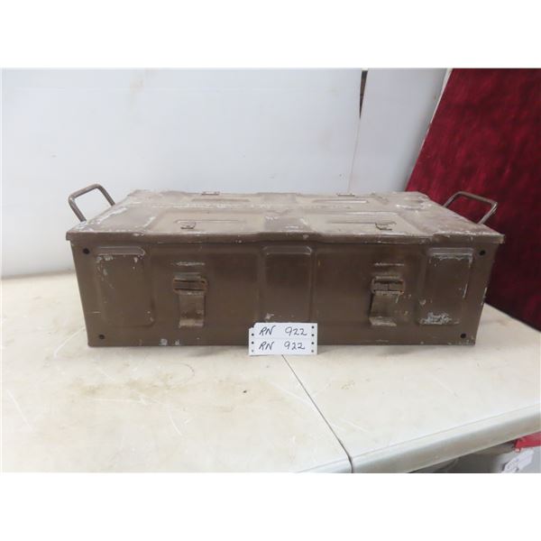 Military Ammunition Box, Approx. 8" X 25" X 13".