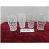 4 Vintage Fenton White Opalescent Coin Dot Glass Tumblers