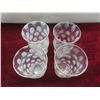 Image 2 : 4 Vintage Fenton White Opalescent Coin Dot Glass Tumblers