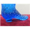 Image 3 : Vintage Fenton Cobalt Blue Daisy and Button Shoe Boot + Pink Rose Art Glass Hobnail Cat Head