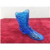 Image 4 : Vintage Fenton Cobalt Blue Daisy and Button Shoe Boot + Pink Rose Art Glass Hobnail Cat Head
