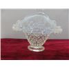 Image 5 : 3 Pieces Vintage Fenton Glass, Hobnail Opalescent Basket, Bud Vase and Candy Dish