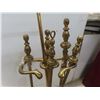 Image 3 : Five-Tool Brass Fireplace Set