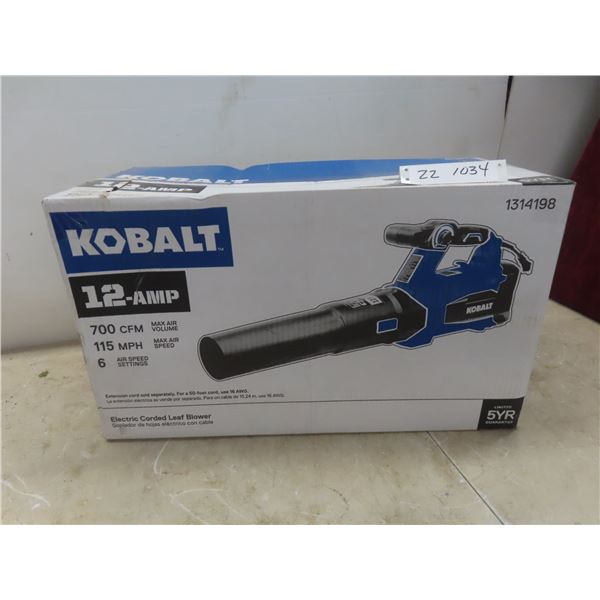 New Kobalt 12 Amp Electric Leaf Blower
