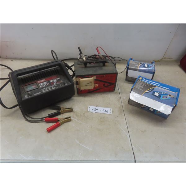 Two Battery Chargers; Two Battery Isolators — 120 Amp and 90 Amp