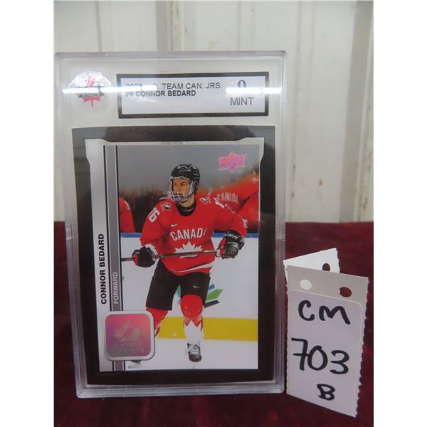Graded Connor Bedard Team Canada Hockey Card