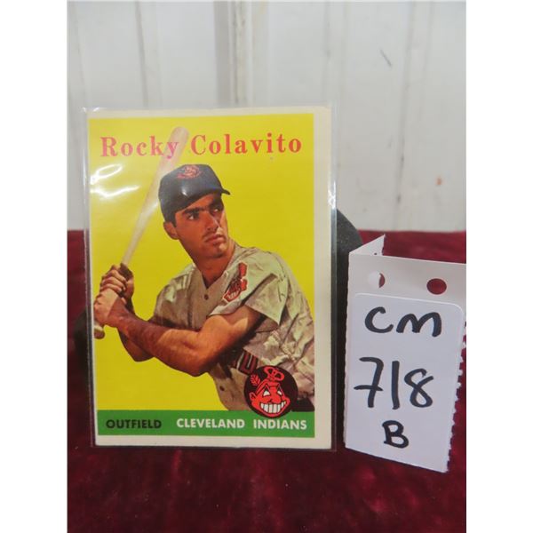 1958 Topps Rocky Colavito Baseball Card