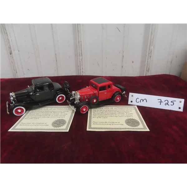 Two National Motor Museum Mint 1:32-Scale Die-Cast Cars