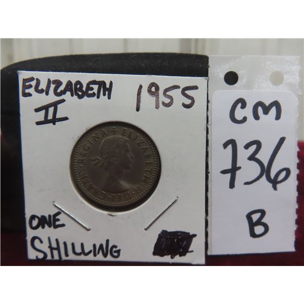 1955 One-Shilling Coin