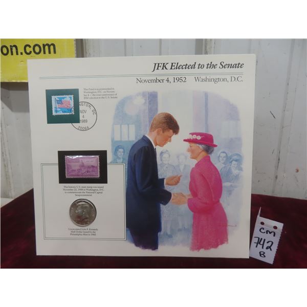 USA JFK 1965 Coin and Stamp Set