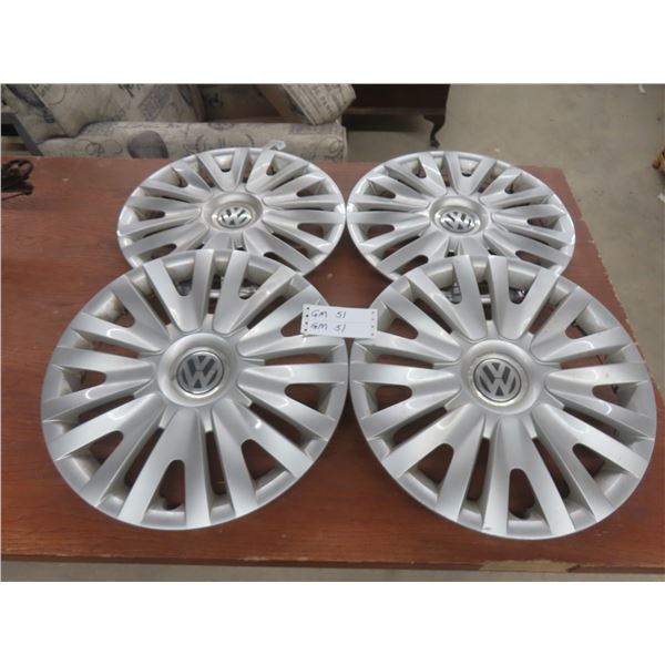 Set of Four Volkswagen 15" Hubcaps for 2010 Golf