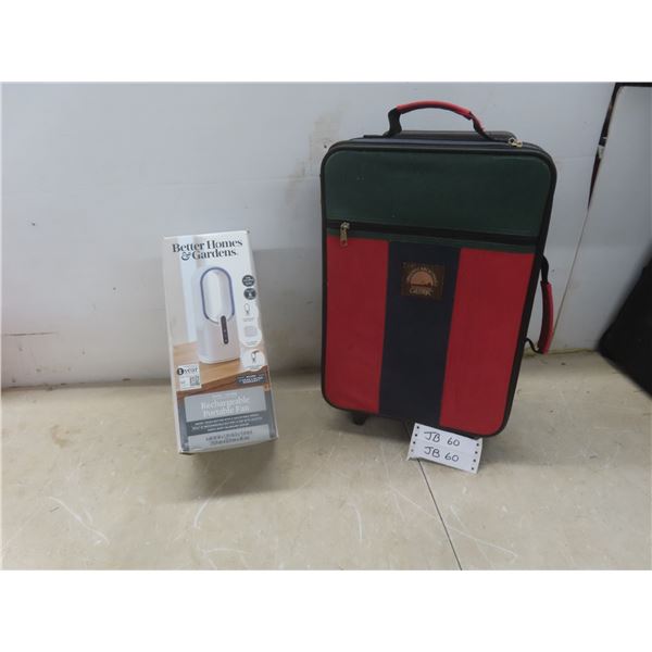 Rolling Suitcase with Rechargeable Better Home & Gardens Portable Fan