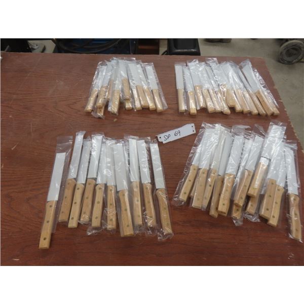Fifty New 9" Wood-Handle Steak Knives