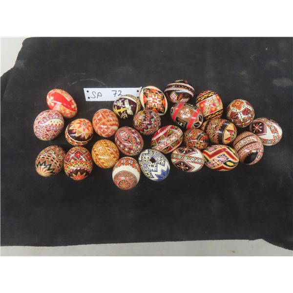 Twenty-Four Pysanka Ukrainian Easter Eggs